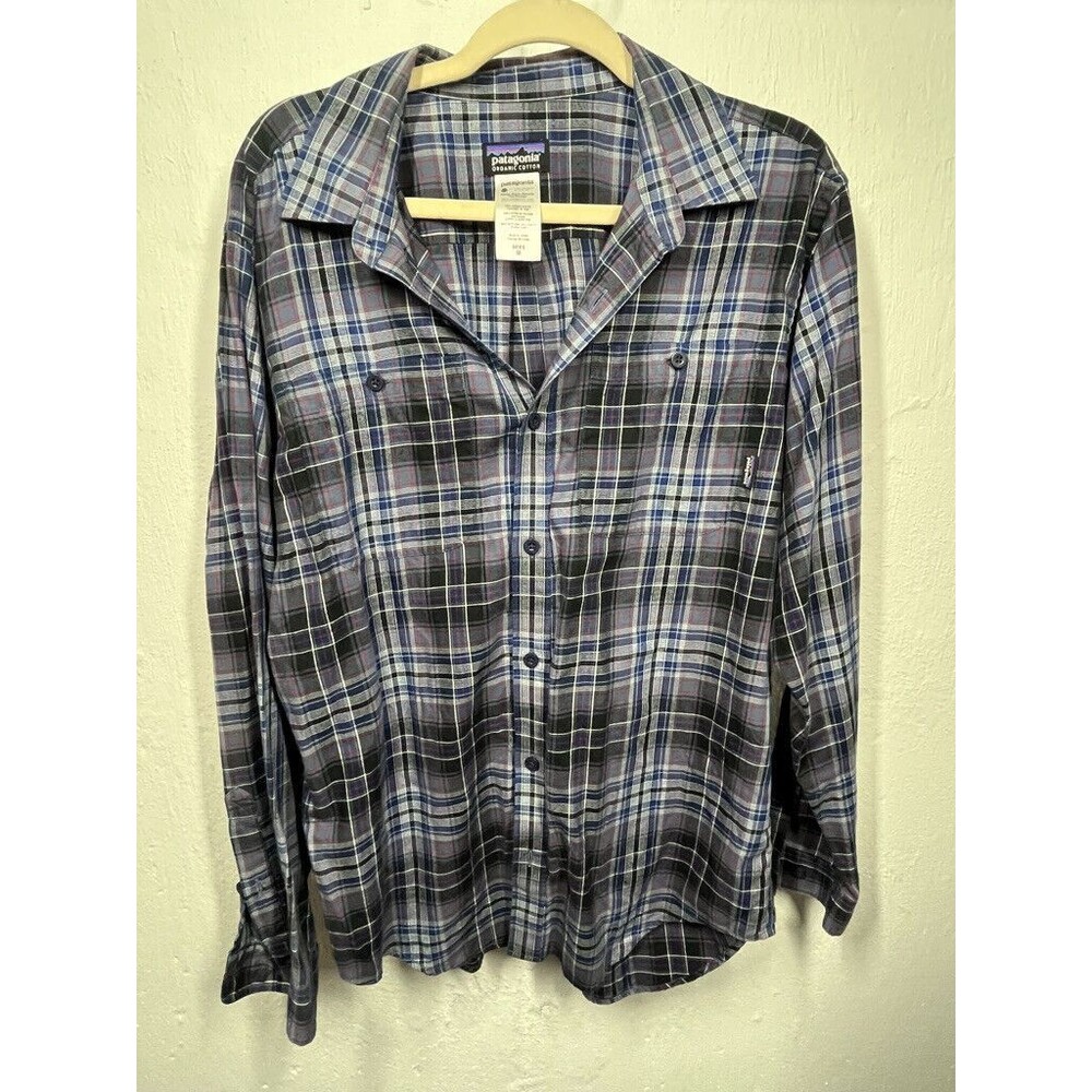 PATAGONIA ORGANIC COTTON MENS BUTTON DOWN LONG SLEEVES SHIRT SIZE MED